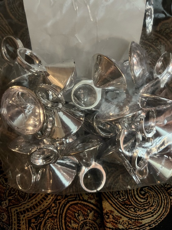 Other - Clear Acrylic Engagement Rings- Silver Finish